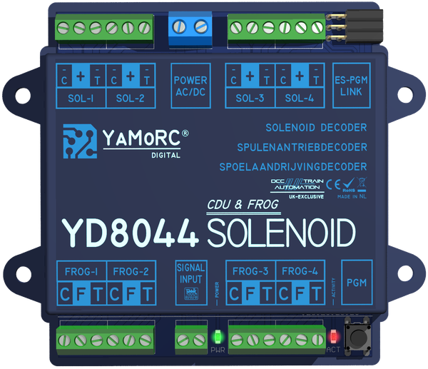 YaMoRC YD8044 - 4-fach Weichendecoder mit Herzstückpolarisierung