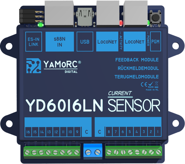 YaMoRC YD6016LN-CS - 16-fach Rückmelder Stromfühler Loconet