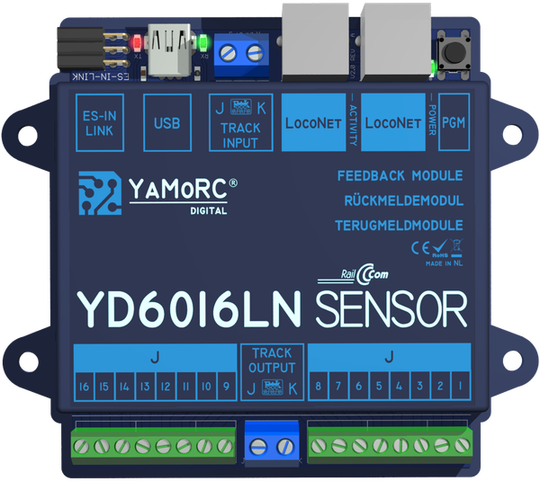 YaMoRC YD6016LN-RC - 16-fach Railcom Rückmelder